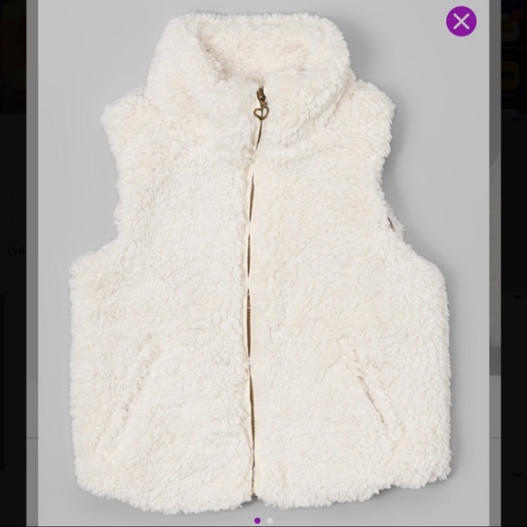 Urban Republic Cream Faux Wool Vest - Picture 3 of 4